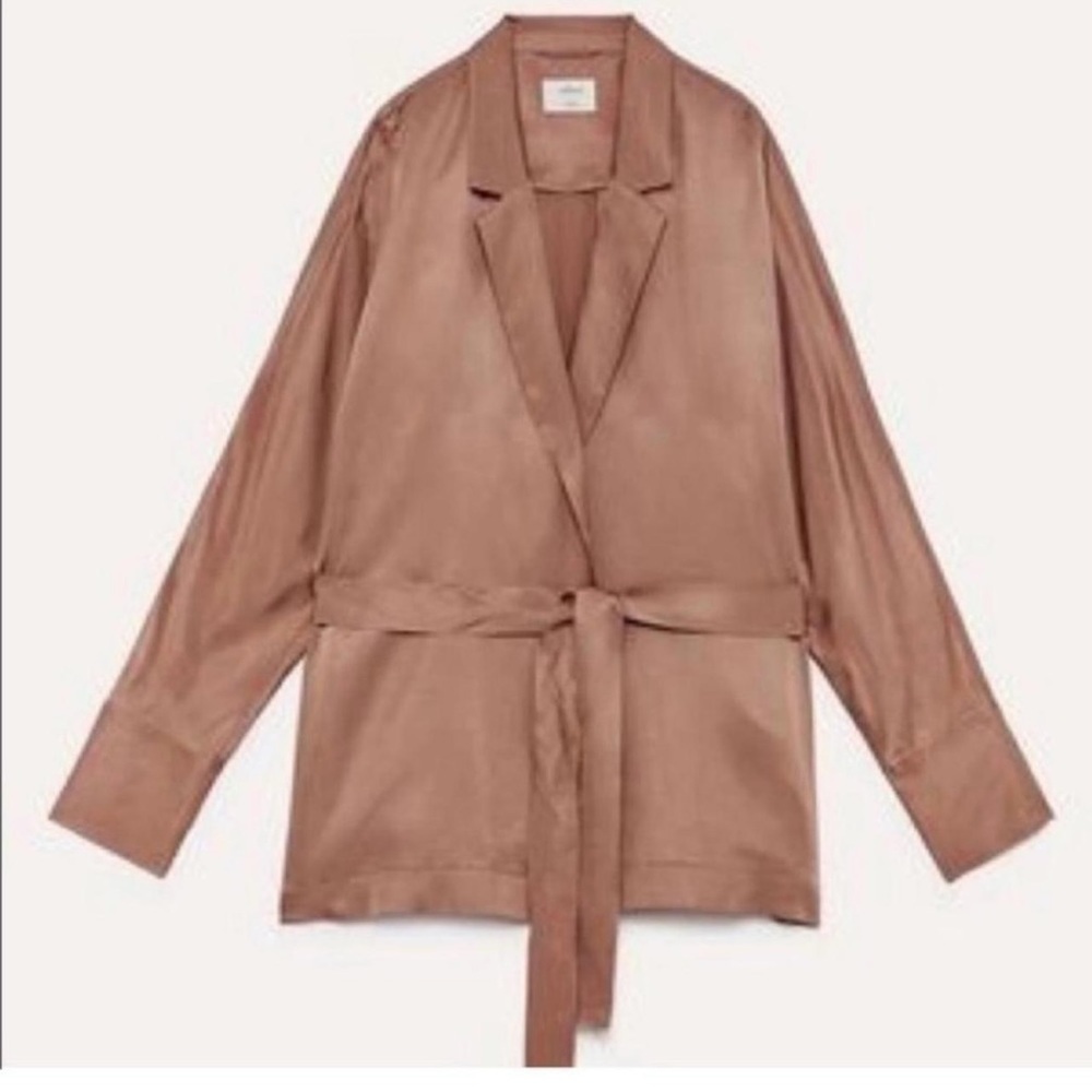Aritzia -Wilfred- -Oriane Blazer w/tie  -Nutmeg -NWT-
Sz S-Pockets-Stunning ! 😍​ - Picture 4 of 10